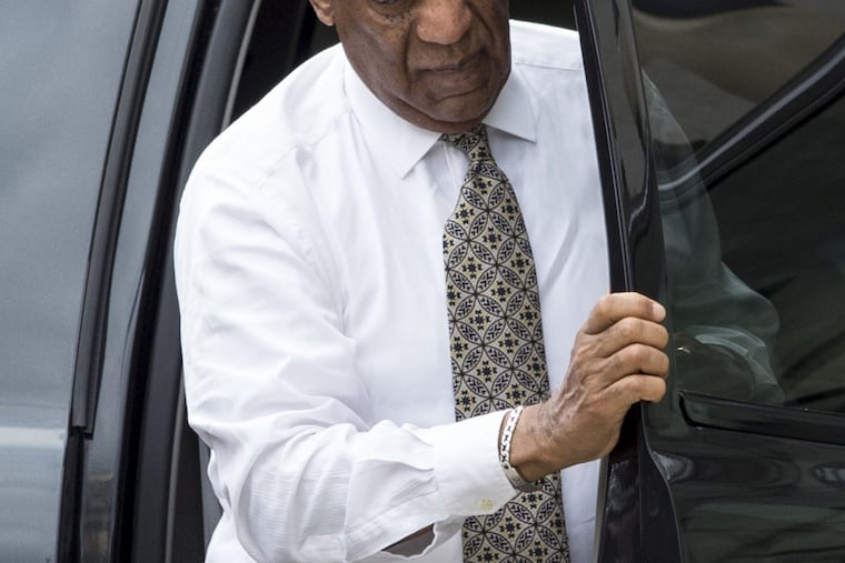 Bill Cosby exits his SUV as he arrives at the Montgomery County Courthouse in Norristown, PA, June 15, 2017 as jurors in his sexual assault trial begin deliberations for a 4th day. CLEM MURRAY / Staff Photographer