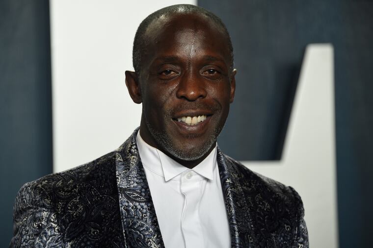 FILE - In this Sunday, Feb. 9, 2020, file photo, Michael K. Williams arrives at the Vanity Fair Oscar Party in Beverly Hills, Calif. Williams, who played the beloved character Omar Little on “The Wire,” has died. New York City police say Williams was found dead Monday, Sept. 6, 2021, at his apartment in Brooklyn. He was 54. (Photo by Evan Agostini/Invision/AP, File)