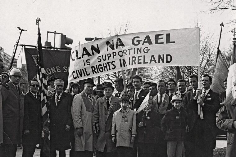 Clan-na-Gael, an Irish nationalist group, celebrated at the St. Patrick's Day parade in Philadelphia in 1970. Some members pictured here would go on to join NORAID, which funded humanitarian aid and also sent guns to the IRA.