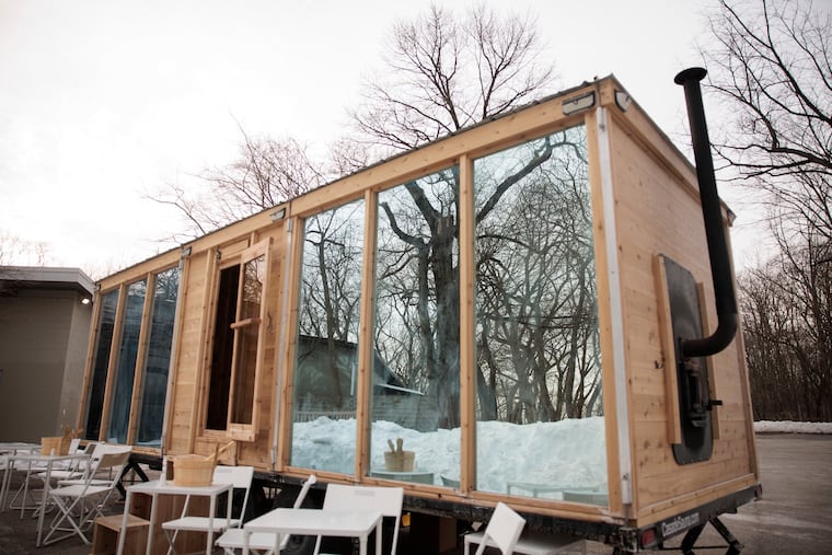 A sauna at the Schuylkill Center for Environmental Education on Tuesday, Feb. 10, 2026 in Philadelphia, Pa.