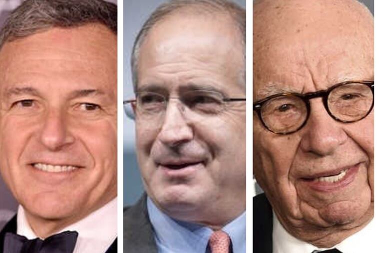 Disney's Bob Iger, Comcast's Brian Roberts and Fox's Rupert Murdoch