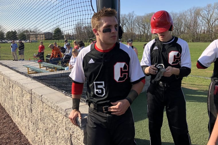 Archbishop Carroll senior catcher Cole Chesnet.
