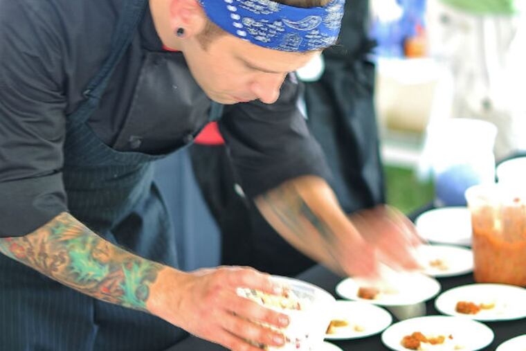 Philly’s George Sabatino and winning Hop Chef Ommegang dish.
