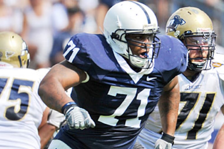 Penn State defensive tackle Devon Still will try to stifle a potent Wisconsin pass offense. (Mark Selders)