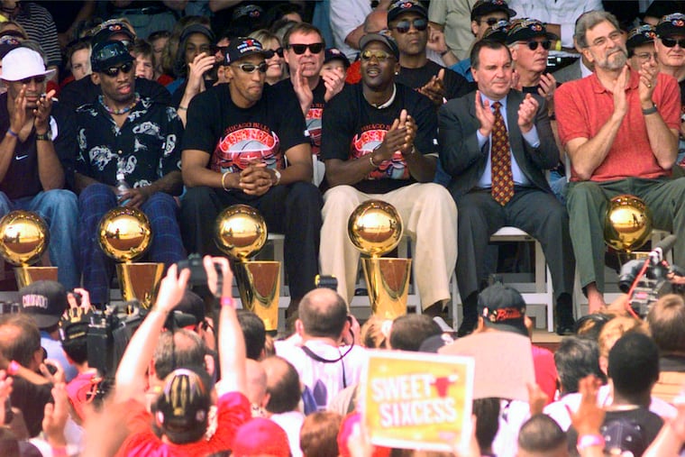 The first two episodes offered a glimpse into the Bulls' 1998 season. (AP Photo/Beth A. Keiser, File)