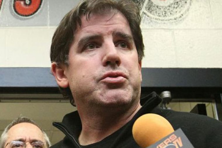 Flyers head coach Peter Laviolette. (Charles Fox/Staff Photographer)