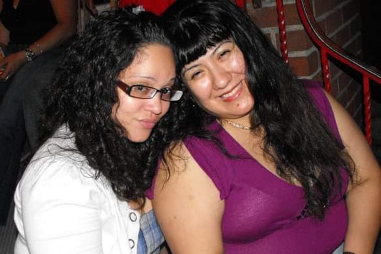 Melissa Ortiz-Rodriguez (left) pictured with her friend, Evie Ramos. Ortiz-Rodriguez was supposed to visit Ramos in Newark, N.J., where they met, but never showed up and was reported missing by her husband four days later in April 2013.