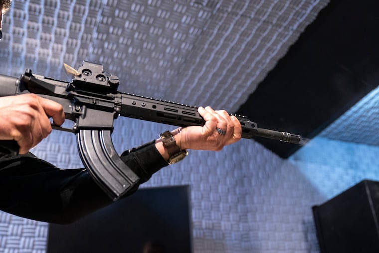 An AR-15 style rifle is fired at the Bureau of Alcohol, Tobacco, Firearms, and Explosives (ATF), National Services Center on March 2, 2023, in Martinsburg, W.Va.