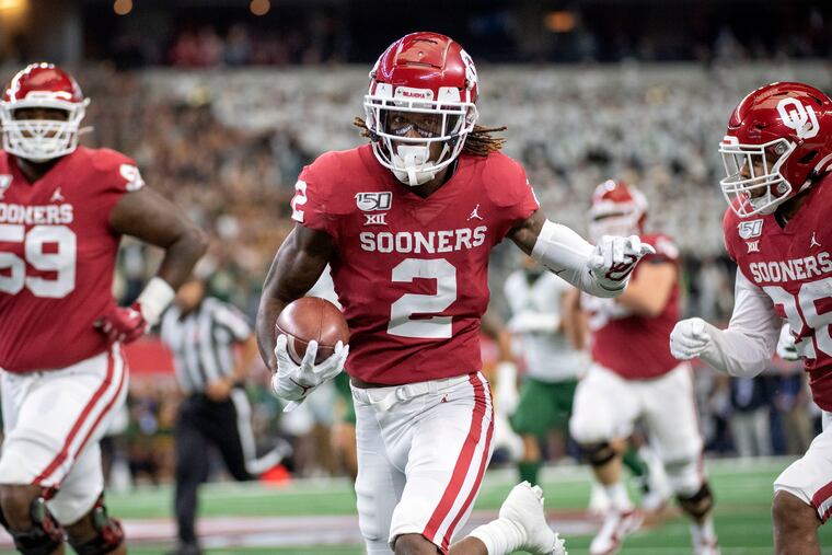 Oklahoma wide receiver CeeDee Lamb would be a boost to the Eagles' receiving corps, but they'll have to move up in the draft if they want a shot at him.