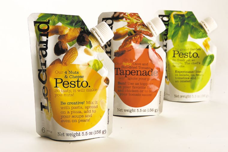 A line of artisan pestos created by a Bernard La Grand, a Canadian musican-turned-chef and his wife, who was then four months pregnant, is gaining cult status. La Grand even has recipes online for using sun-dried tomato, garden and nuts-and-cheese pestos at home.