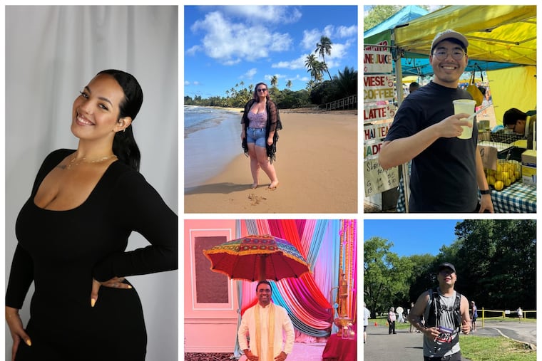 Counterclockwise, from left: Victoria Andreacchio of Delco, Danielle Miess of Mount Airy, roommates Skylar Lee and Brian Tae of Fishtown, and Ajay Seelam, also of Fishtown, all hope to appear on a Philadelphia season of Netflix's "Love is Blind."