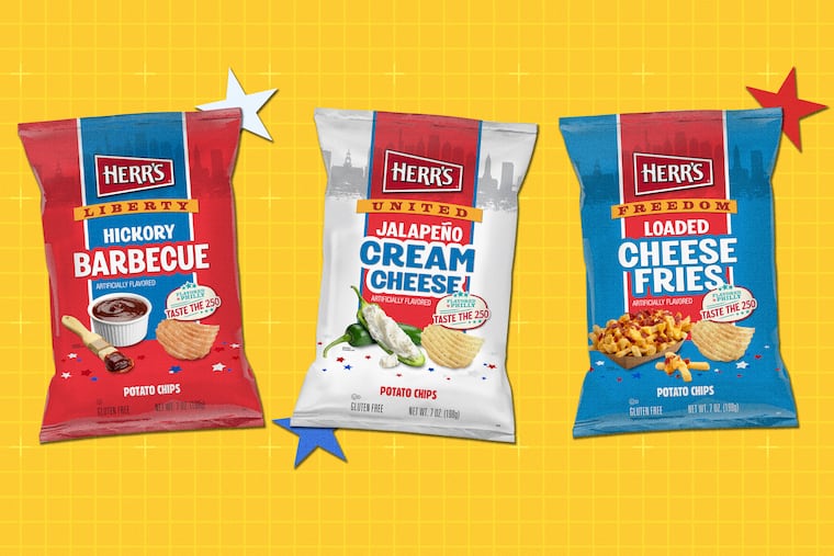 Photo illustration of Herr's Flavored Philly 250 Chips