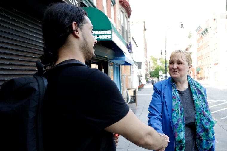 Lisa McCormick (right), shown in June 2018 when she was running in the primary for a U.S. Senate seat.
