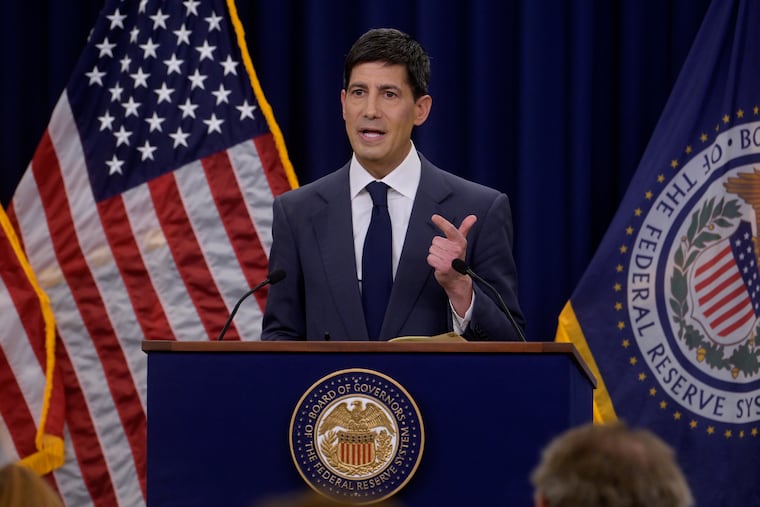 Federal Reserve Chairman Kevin Warsh speaks during a news conference following the Federal Open Market Committee meeting, Wednesday, June 17, 2025, in Washington.