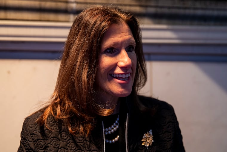 Melissa Hart, a Republican from Western, Pa., speaks with Inquirer Reporter Julia Terruso on running for Governor in Pennsylvania at the Pennsylvania Manufacturers Association held at The Metropolitan Club in New York, N.Y., on Saturday, Dec., 4 2021.