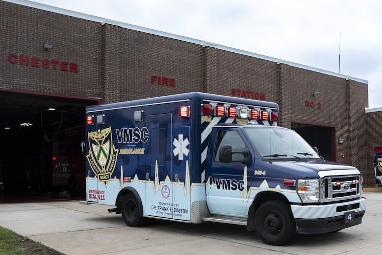 Chester City agreed to a five-year, $2.8 million contract with VMSC Emergency Medical Services, a nonprofit that started providing ambulance services after the closure of bankrupt Crozer Heath a year ago.
