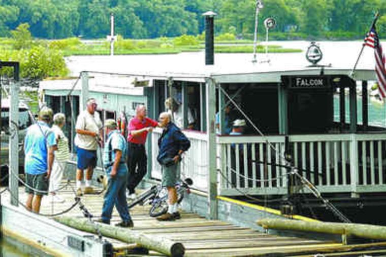 The Falcon loads up for a trip across the Susquehanna. It and its sister, the Roaring Bull, are the last wooden stern-wheelers operating in the U.S.