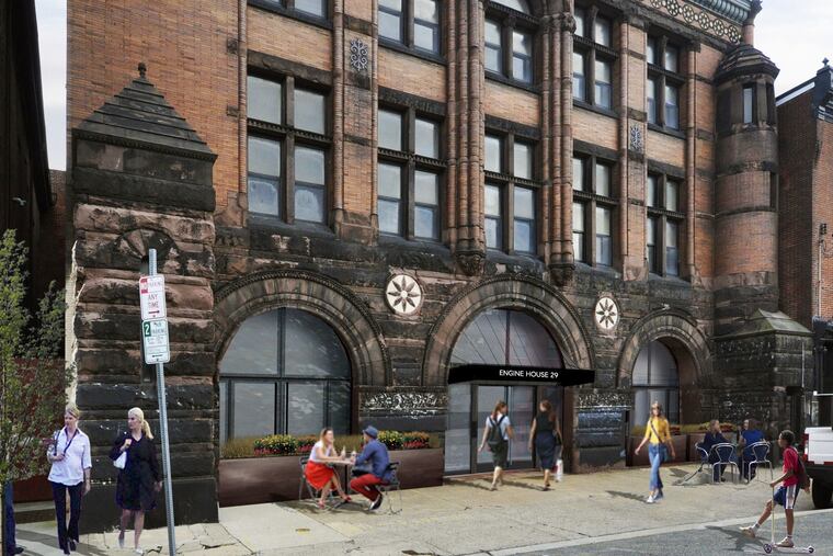Artist's rendering of Engine 29 firehouse at 1221 N. Fourth St. after proposed restoration into part of an apartment project.