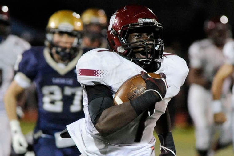 Former St. Joseph's Prep receiver Olamide Zaccheaus led his team its second consecutive state championship in 2014.