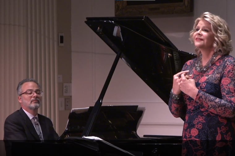 Star mezzo-soprano Susan Graham and pianist Bradley Moore perform a May 11, 2021, recital presented by the Philadelphia Chamber Music Society