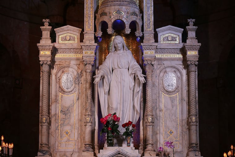 The interior of the Shrine of the Miraculous Medal in Philadelphia, Pa., on Sept. 16, 2015. (DAVID MAIALETTI / Staff Photographer)