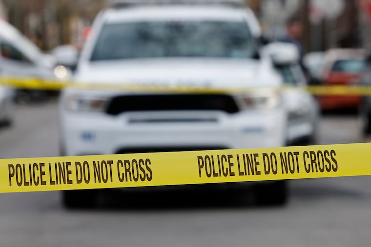 A file crime scene image from a shooting in West Philadelphia in 2024.