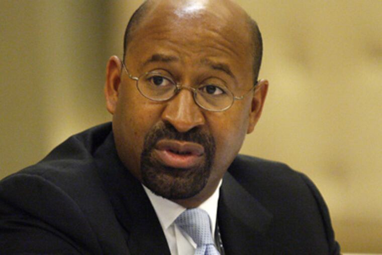 Is Mayor Michael Nutter still struggling to figure out how to massage the city government? (AP Photo/Stew Milne)