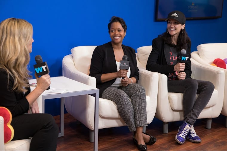 Ebony Lee, center, senior vice president of for strategic development for Comcast Cable, discusses the company accelerator program with Danielle Cohn, Comcast's executive director of entrepreneurial engagement, and Laura Kennedy Techstars vice president, during last year’s South by Southwest Conference in Austin, Texas.