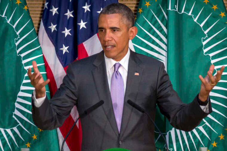 MULUGETA AYENE / ASSOCIATED PRESS Obama: "For too long, I think that many looked to the outside for salvation . . ."