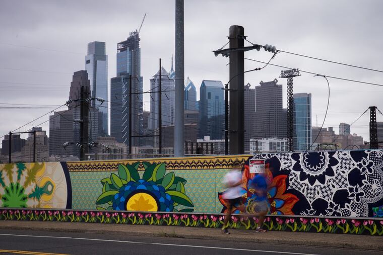 A view of Center City Philadelphia from the Mantua neighborhood in West Philly.