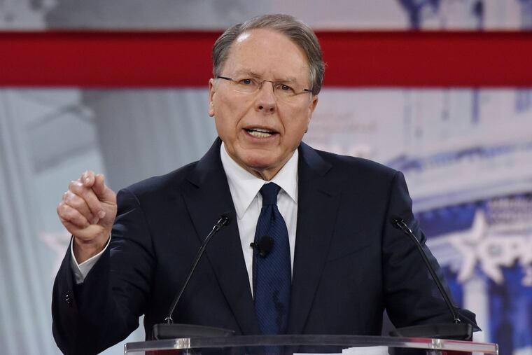 NRA Executive Vice President and CEO Wayne LaPierre speaks during the Conservative Political Action Conference on Thursday, February 22, 2018 at the Gaylord National Resort and Convention Center in National Harbor, Md. Hosted by the American Conservative Union, CPAC is an annual gathering of right wing politicians, commentators and their supporters.