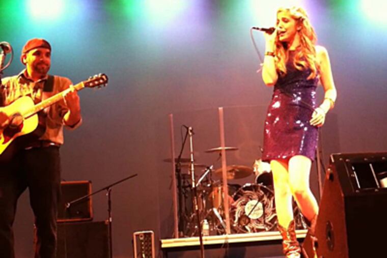 Taylor Coccia, billed at Payton Taylor, opened Saturday for country music star Collin Raye at Camden College College. (Michael Vitez/Staff)