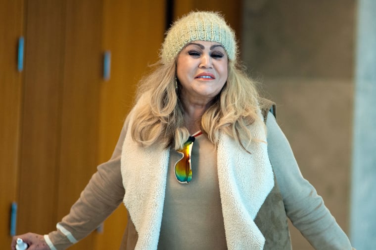Claire Risoldi, a prominent Bucks County socialite, walks back to court after a break from her trial for insurance fraud on the first day of witness testimony Wednesday, January 16, 2019 at Bucks County Justice Center in Doylestown, Pennsylvania. WILLIAM THOMAS CAIN / For The Inquirer