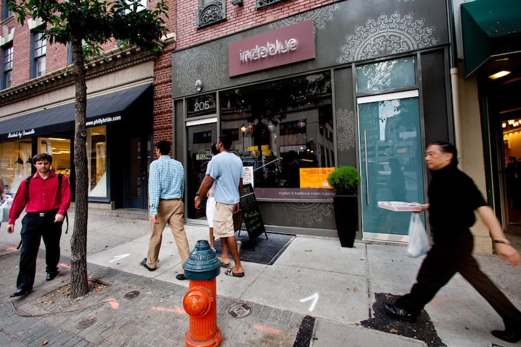 Indeblue at 205 S. 13th St., shortly after its opening in 2018. The restaurant has decamped for Cherry Hill.