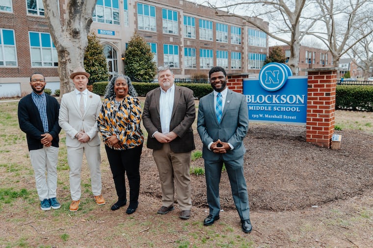 From left, Jordan Alexander, Jeremiah Lemke, Cynthia Davenport, Bill Caldwell and Terell Dale were elected to the Norristown school board in November. The new board voted last month to eliminate its DEI director.