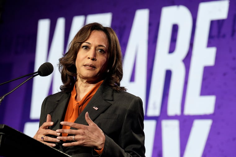 U.S. Vice President Kamala Harris speaks at the 30th Annual We Are Emily National Conference in Washington, D.C., on Tuesday, May 3, 2022. (Yuri Gripas/Abaca Press/TNS)
