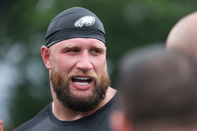 A five-time Pro Bowler, tackle Lane Johnson is entering his 12th season with the Eagles.