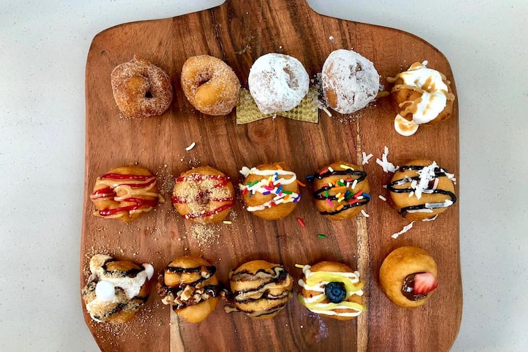 Mini-doughnuts at the Dapper Doughnut at Plymouth Meeting Mall.