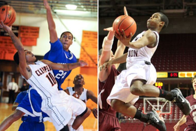 Lower Merion and Chester will clash for the PIAA District 1 Class AAAA boys' hoops championship at 9 p.m. Friday. (Staff Photos)