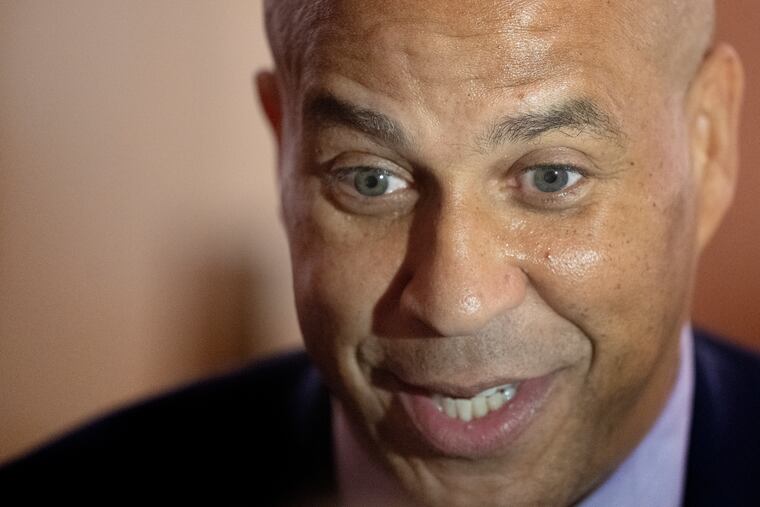 Sen. Cory Booker (D., N.J.) speaks to Pennsylvania delegates during August's Democratic National Convention in Chicago.