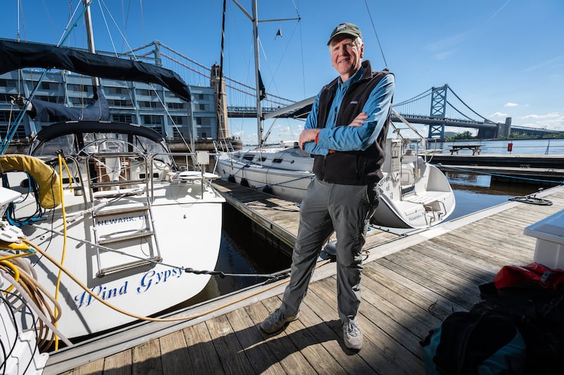 He lives on a sailboat on Philly's waterfront, teaches about the river
