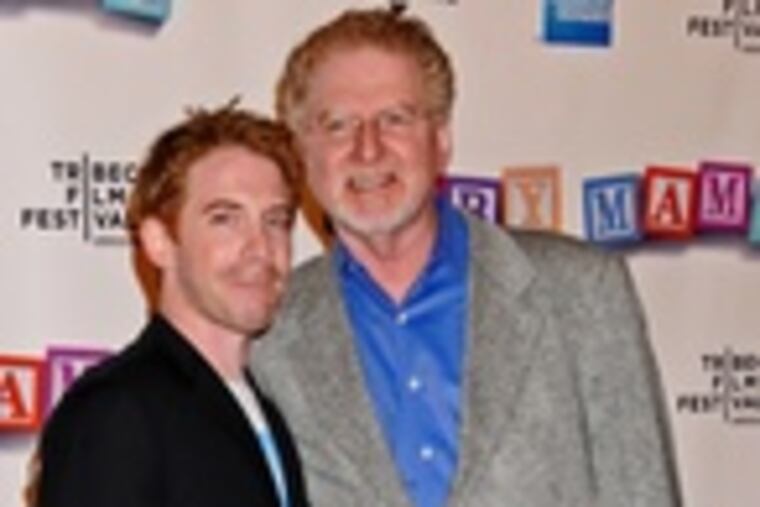 Actor Seth Green, an Overbrook Park native, and father Herbert on the red carpet at the premiere of "Baby Mama" in New York. They appeared there Wednesday.