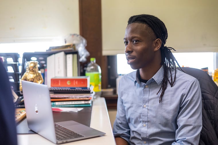Tyriese Holloway, 29, a teacher at Overbrook High School, is one of the 2024 Lindback Award winners.