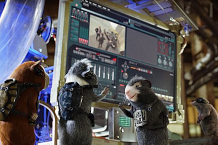 From left, Darwin (Sam Rockwell), Juarez (Penelope Cruz) and Blaster (Tracy Morgan) are apart of a highly trained squad of guinea pigs known as "G-Force." (AP Photo/Disney)