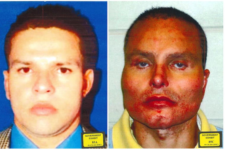 This combination of undated photos provided by the U.S. Attorney's Office for the Southern District of New York shows former Colombian drug lord Juan Carlos Ramirez Abadia. The latest star witness for the government in the trial against accused drug lord Joaquin "El Chapo" Guzman has been more notable for his appearance than his testimony. Ramirez Abadia told the jury that he had at least three surgeries to change his appearance. The photo at left shows Ramirez Abadia prior to his surgeries and the photo at right is post-surgery. (U.S. Attorney's Office for the Southern District of New York via AP)