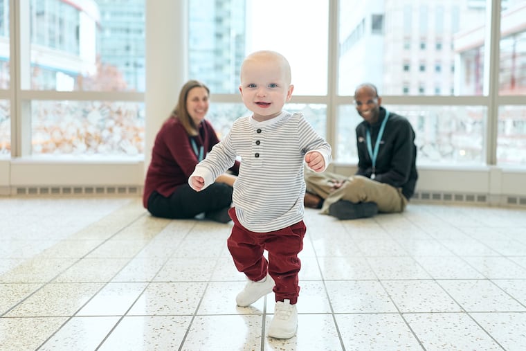 In 2025, KJ Muldoon became the first patient in the world to receive a personalized CRISPR gene editing therapy to treat his rare disease, allowing him to leave the hospital, grow and thrive. MUST CREDIT: Children's Hospital of Philadelphia