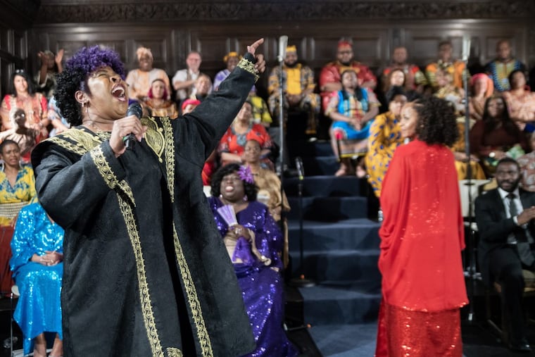 Paula Holloway in “The Gospel at Colonus,” through June 10 at First Unitarian Church.