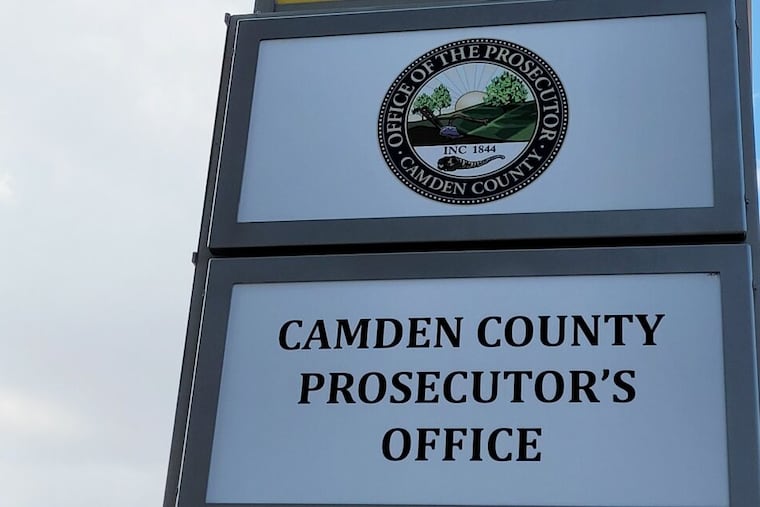 Camden County Prosecutor's Office sign in Camden, N.J.