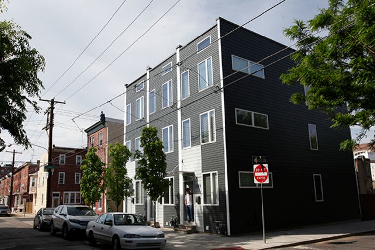 A development of three houses built on land purchased from the Philadelphia Redevelopment Authority at the border of Kensington and Northern Liberties. ( MICHAEL S. WIRTZ / Staff Photographer ) May 13, 2014.