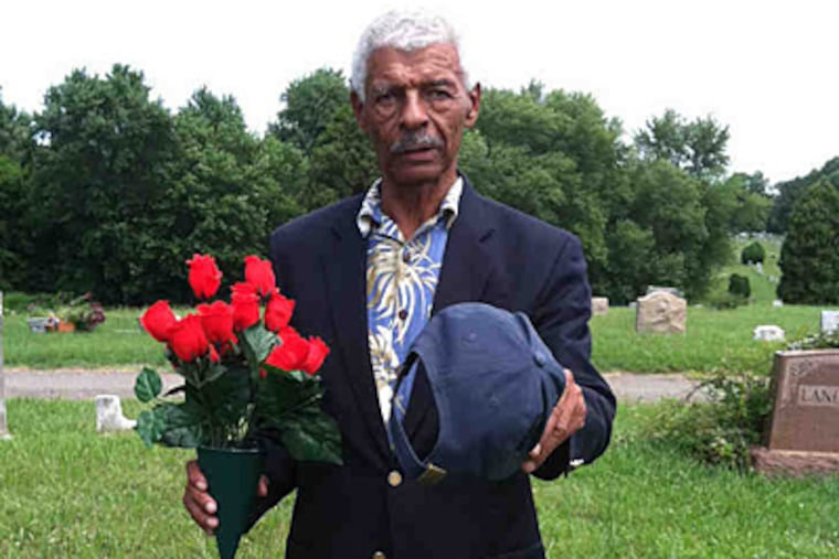 Bill Pickens found the grave sites of his great-great-grandparents Elizabeth and Hiram Montier. Their portraits from 1841 now hang in the Philadelphia Museum of Art. (Daniel Rubin/Staff)